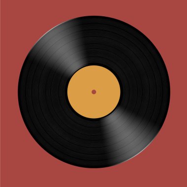 Renkli Meydanda Renk etiketli Retro Vinil Kayıt