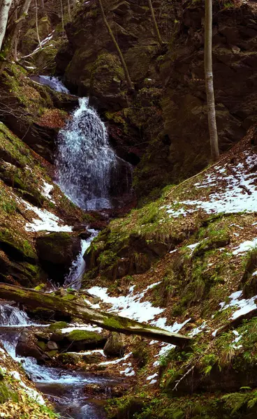 Vackert Vattenfall Cindrel Bergen Rumänien — Stockfoto
