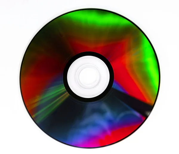 Dvd Kompaktní Optické Diskové Paměťové Médium Prachem Škrábance Duhové Spektrum — Stock fotografie