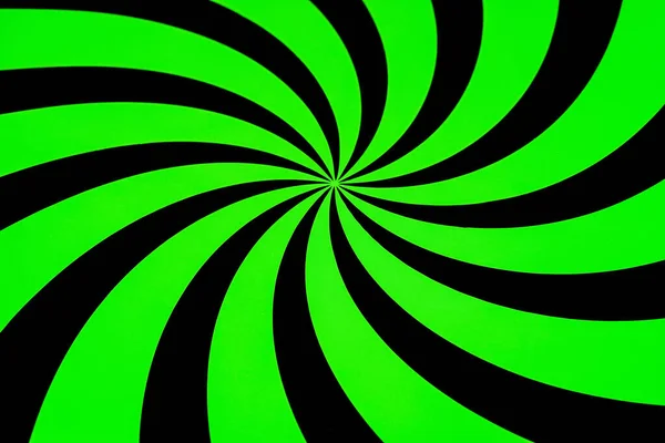 緑と黒の無限の回転スパイラル — ストック写真