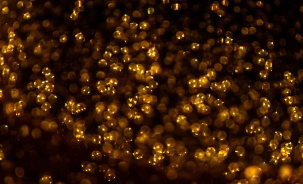 Brilha Dourada Sobre Fundo Preto — Fotografia de Stock
