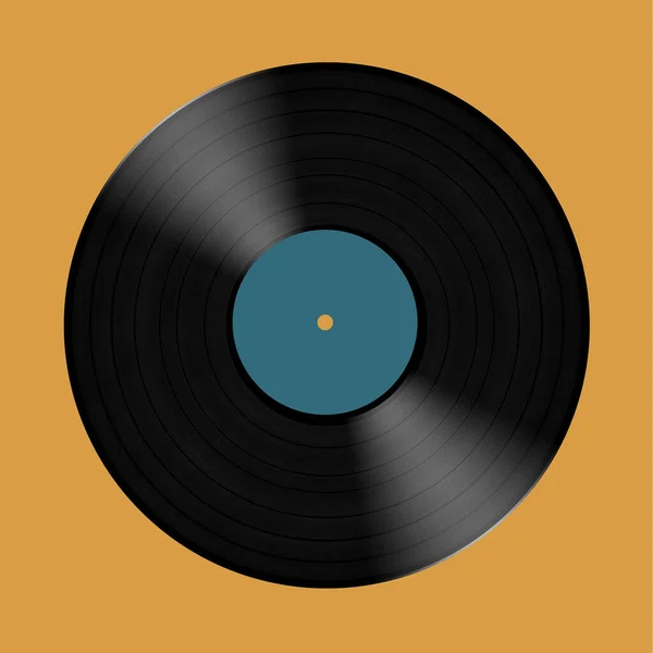 Ρετρό Vintage Vinyl Record Ετικέτα Χρώματος Στην Πολύχρωμη Πλατεία — Φωτογραφία Αρχείου