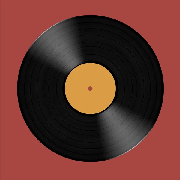 Retro Vintage Vinyl Record Színes Címkével Színes Téren — Stock Fotó