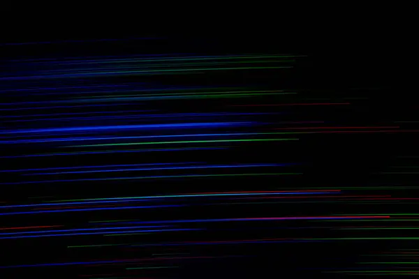 黑暗背景下的光速线运动模糊 — 图库照片