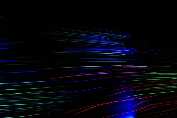 Speed Light Line Motion Blur Dark Background — Stock Photo, Image