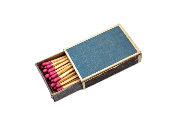 Vintage Box Streichhölzer Mit Streichhölzern — Stockfoto