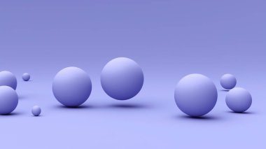 Yüzen küreler 3d boş alan oluşturur