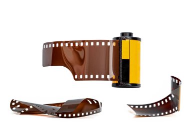 photo film in cartridge isolated on white clipart