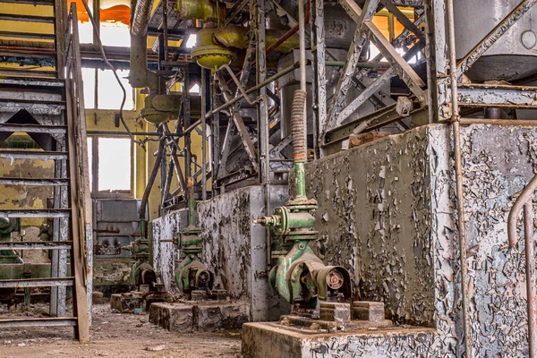 Almacén Industrial Ruinas Abandonado Edificio Fábrica Interior —  Fotos de Stock