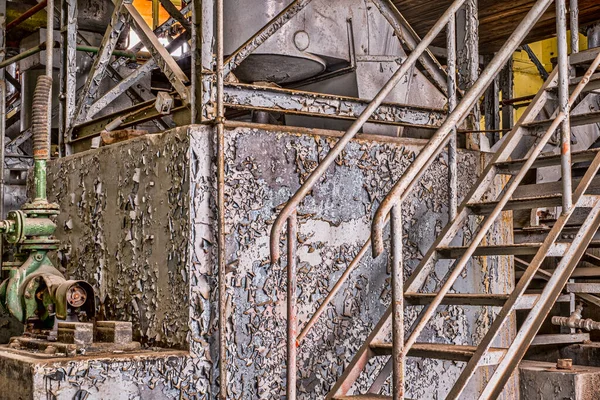 Almacén Industrial Ruinas Abandonado Edificio Fábrica Interior —  Fotos de Stock