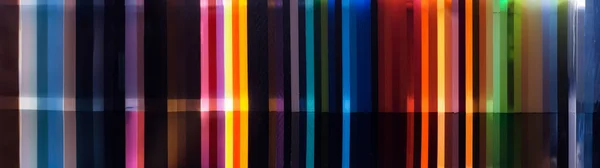 Fundo Colorido Abstrato Folhas Plástico Com Reflexão — Fotografia de Stock