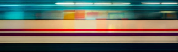 Motion Blur High Speed Train Subway — Stock Photo, Image