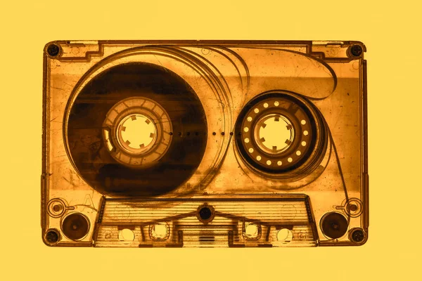 Old Audio Cassette Tape Backlight — Stock fotografie