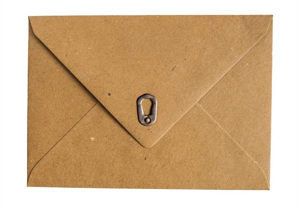 Oude Verfrommelde Envelop Met Oude Metalen Soda Kan Ring Trekken — Stockfoto