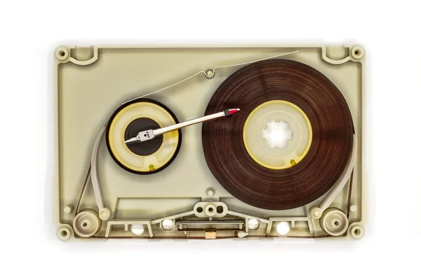 Ramię Gramofonu Starej Kasecie Audio Otwarte — Zdjęcie stockowe