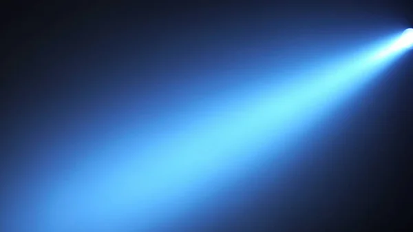 Проектор Синего Света Луча Через Дым Кино Кино Ночью Стоковое Фото