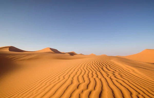 Красивые Песчаные Дюны Пустыне Стоковое Изображение