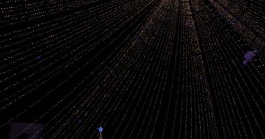 Noel ışıkları arka planda. Bulanık peri ışıkları.