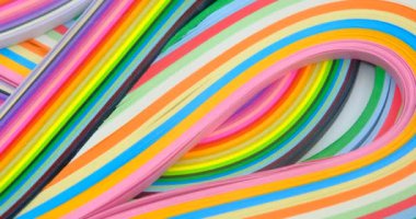 Soyut renk dalgası gökkuşağı şerit arka planı, renkli eğri çizgili arkaplan