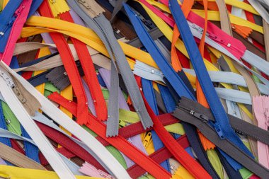 Bağlayıcı kumaş veya tekstil için el yapımı terzilik desenli çok renkli plastik fermuarlar veya Zip Fasteners