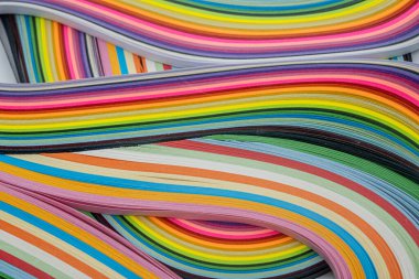 Soyut renk dalgası gökkuşağı şeridi şerit arka plan, renkli eğri çizgili arkaplan, makro görünüm