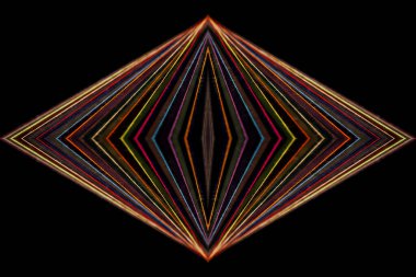 Siyah arkaplan üzerinde çok renkli dikiş ipliği birleştirilmesi