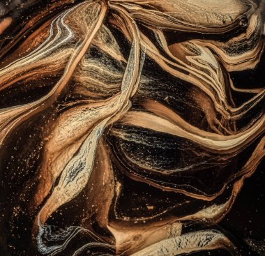 The modern abstract background with oil paints.