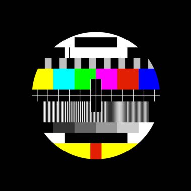 Eski TV siyah arkaplanda sinyal monoskobu yok
