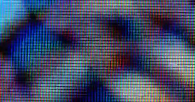 4K LED matris kırmızı, mavi ve yeşil alt pikseller, monitör veya TV ekranının uç makro görüntüsü