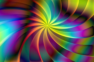 Hipnotik spiral eğrilik akan renkler, sıvı efektler, soyut arkaplanlar