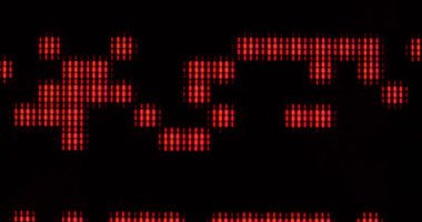 4K LED matris kırmızı, mavi ve yeşil alt piksellerin ekstrem makro görünümü, monitör veya TV ekranı. Renkli piksel dokusu soyut bir kalıp oluşturur.