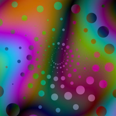 Hipnotik spiral eğrilik akan renkler, sıvı efektler, soyut arkaplanlar