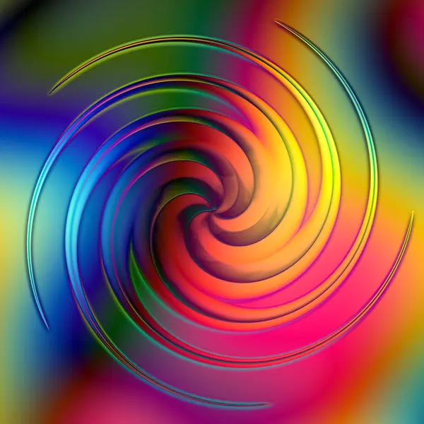Hipnotik spiral eğrilik akan renkler, sıvı efektler, soyut arkaplanlar