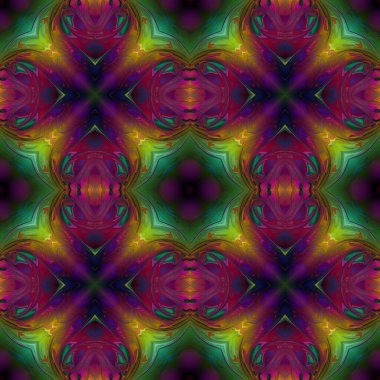 Geometrik kaleydoskop, çok renkli, dikişsiz desen. Soyut arkaplan. Güzel çok renkli kaleydoskop dokusu.