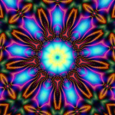 Geometrik kaleydoskop, çok renkli, dikişsiz desen. Soyut arkaplan. Güzel çok renkli kaleydoskop dokusu.