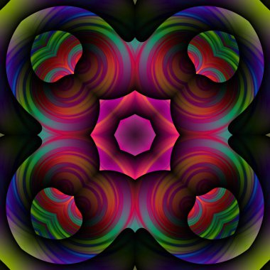 Geometrik kaleydoskop, çok renkli, dikişsiz desen. Soyut arkaplan. Güzel çok renkli kaleydoskop dokusu.