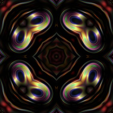 Geometrik kaleydoskop, çok renkli, dikişsiz desen. Soyut arkaplan. Güzel çok renkli kaleydoskop dokusu.