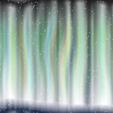 Aurora Borealis efektleri ve yıldızlarıyla gece gökyüzü arka planı