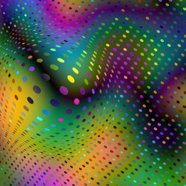 Hareket halindeki spektral renklerin soyut fraktal patlaması, yaratıcılık ve hayal gücü.