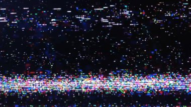 Arızalı kamera etkisi. Retro VHS arka planı. Eski video şablonu. Sinyal yok. Statik televizyon sesi, kötü televizyon sinyali.