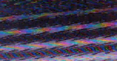 Arızalı kamera etkisi. Retro VHS arka planı. Eski video şablonu. Sinyal yok. Statik televizyon sesi, kötü televizyon sinyali.