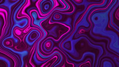 Göz kamaştırıcı mavi ve pembe sıvı desenleri mürekkep lekelerine ya da soyut şekillere benzeyen akışkan ve birbirine karışarak büyüleyici bir arka plan oluştururlar..