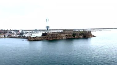 Coruna İspanya Limanı 'ndaki San Anton Kalesi.