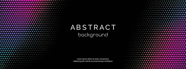 Abstract Halftone Dotted Dark Background Copy Space Text Facebook Creative — Stock Vector