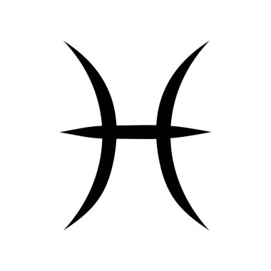 Balık burcunun estetik grafik simgesi