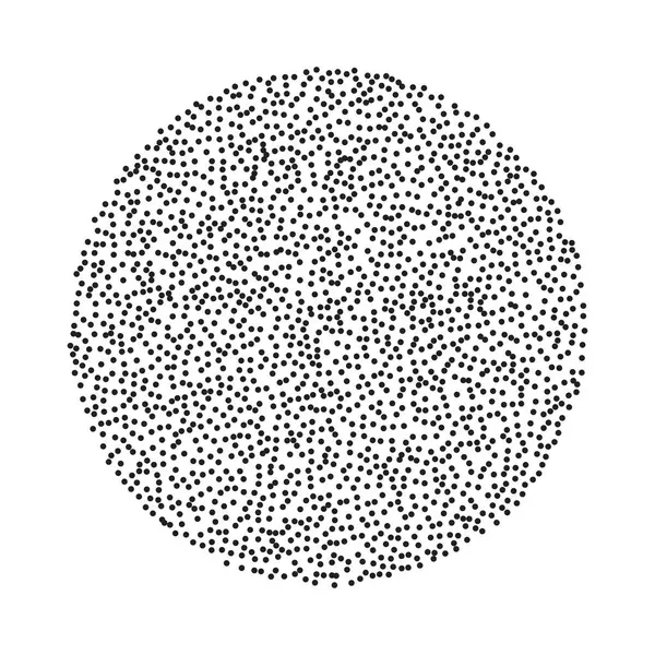 Noktalı yuvarlak şekil. Vektör tanecikli gürültü desenli daire tasarım elementi