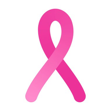 Göğüs kanseri pembe kurdele farkındalık işareti. Kadın sağlığının izole edilmiş sembolü