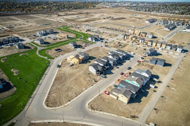 Saskatchewan, Saskatchewan 'da bir mahalle olan Brighton' un havadan görünüşü, şehrin doğu yakasındaki Holmwood Banliyö Geliştirme Bölgesi için planlanan birkaç topluluğun ilki..