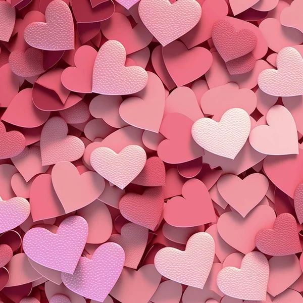 A mix of confetti shaped hearts for wallpaper or a background