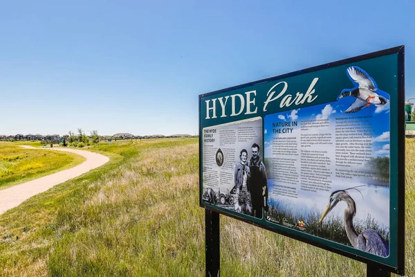 Hyde Park Saskatoon Canadá Foto Alta Qualidade — Fotografia de Stock